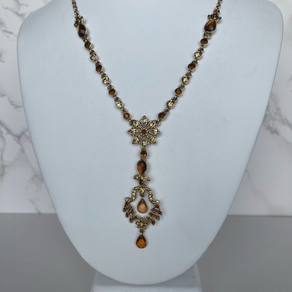 Victorian revival dangle drop briolette necklace - Picture 5 of 9